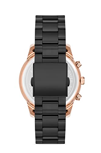 Ferro Chronograph Black Round Dial Men's Watch with Bracelet Strap - Image 3