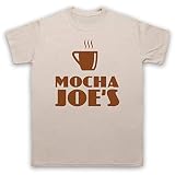 Death To Videodrome Curb Your Mocha Joe's Coffee Shop Store Larry David - Camiseta para hombre beige L