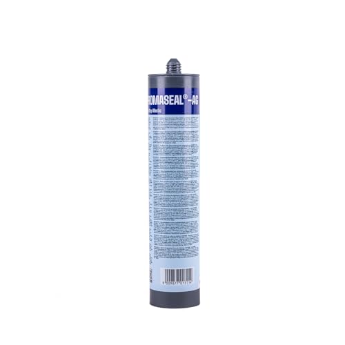 Promat PROMASEAL®-AG (4089918), gris oscuro, masilla intumescente acrílica 1K, pintable y a base de agua; para juntas lineales y pasos de cables/tuberías en pared y techo, cartucho 310 ml