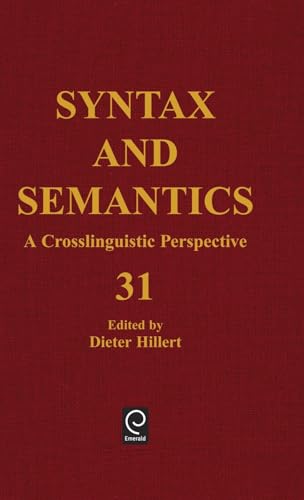 Sentence Processing: A Crosslinguistic Perspective: 31 (Syntax and Semantics) view 2