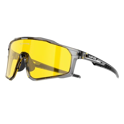 Image of KAPVOE 3 Lens & Polarized Cycling Sunglasses Men Women MTB Running K76 | 3-lens and polarized sports eyewear for men and women, designed for cycling, MTB, running and fishing