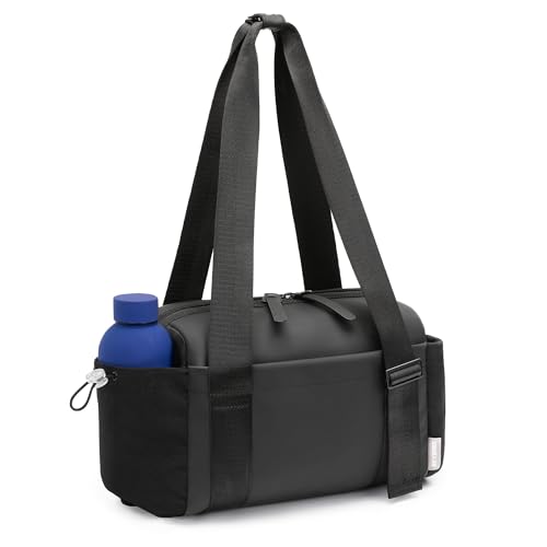 Small Gym Bag for Women – Lightweight Waterproof Mini Duffle Bag with Wet & Shoe Compartments, Durable Nylon Compact Tote for Yoga, Dance, Travel & Everyday Workouts (Black)