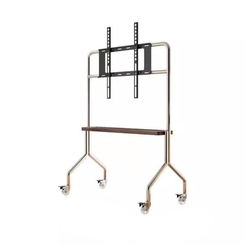 Soporte móvil de piso para TV de acero inoxidable con ruedas