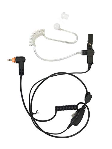 ProMaxPower FBI Security Acoustic Clear Tube Earpiece Headset with PTT Mic for Motorola Two-Way Radios PMLN7157A, SL300, SL2600, SL3500e, SL7550, SL7580e, SL1K