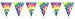 Tie-Dyed Pennant Banner Party Accessory (1 count) (1/Pkg)