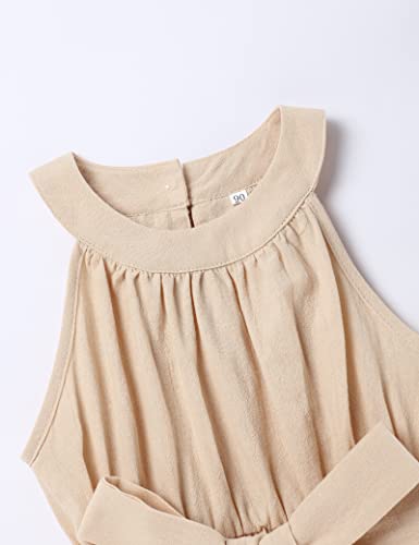 Bilison Toddler Girl's Dress Halter Neck Cold Shoulder Sleeveless Summer Casual Sundress A-Line Dress 2-3T #TOP5