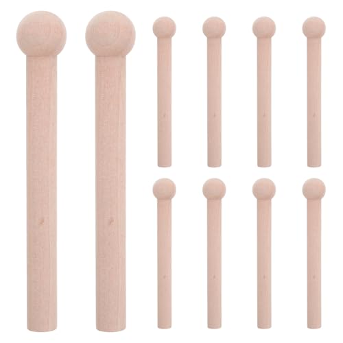 GLEAVI 10 pezzi di accessori per pannelli forati in legno per garage - Ganci in legno massello per l'organizzazione degli attrezzi per pannelli forati - Soluzioni di stoccaggio per officina