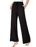 GlorySunshine Women's Yoga Pants Elastic Waist Solid Palazzo Casual Wide Leg Lounge Pants with...