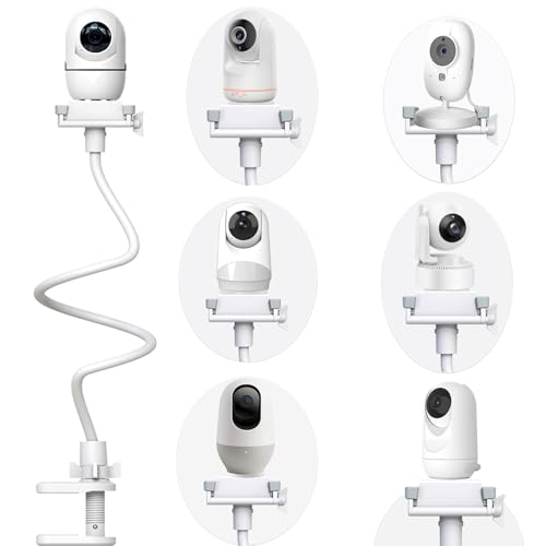 Derebir Baby Camera Holder Baby Monitor Mount Stand Compatible with HelloBaby/Blemil/jeeber/nooie/momcozy/GHB/BOIFUN/Motorola/BT/Dr.Care/Adjustable Flexible Monitor Stand Baby for Most 1/4" Camera