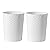 UUJOLY Plastic Small Trash Can Wastebasket, Garbage Container Basket for Bathrooms, Laundry Room, Kitchens, Offices, Kids Rooms, Dorms, (White, 1.8 Gallon/2 Pack)