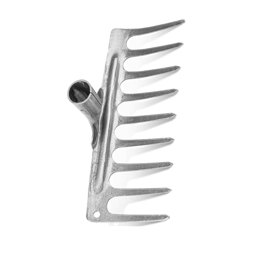 IGNVXMGKP Handrechen aus Manganstahl – Manuelles Bodenbearbeitungsgerät zur effizienten Bodenlockerung und Unkrautbekämpfung in Gärten und Obstplantagen