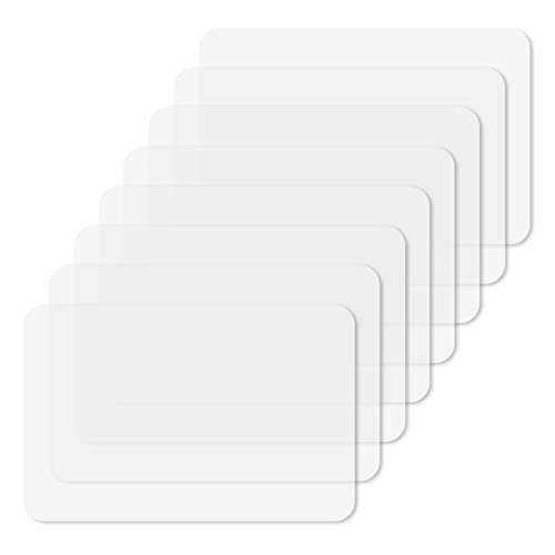 8PCS Clear Placemats Plastic Table Mats Washable for Dining Transparent Table Mats for Kitchen