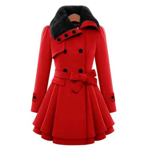 Manteau à revers fin pour femme veste chaude en peluche pour le quotidien