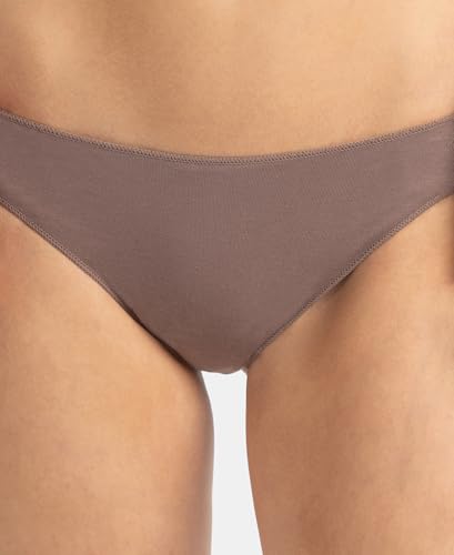 Image of Jockey 1803 Women's Medium Coverage Micro Modal Elastane Stretch Mid Waist Bikini Concealed Waistband and Stay Fresh Treatment