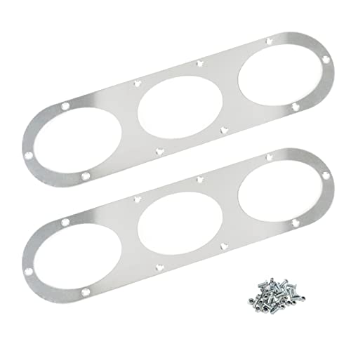 Modengzhe 2 Pcs Car Rear Bumper Air Diversion Diffuser Panel Billet Aluminum Race Rear Bumper Panel For Car Modification 385 X 100Mm (Silver) #TOP5