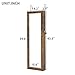 Fashion Simple Jewelry Storage Mirror Cabinet With LED Lights Can Be Hung On The Door Or Wall-Brown