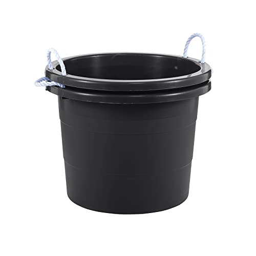 United Solutions 19 Gallon Rope Handle Tub, 2-Pack,...