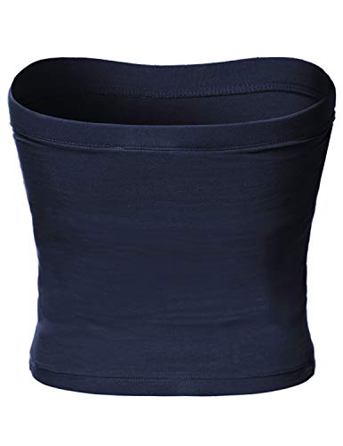 Image of Women's Shapewear Tube Tops Strapless Ruched Built-in Shelf Bra Casual