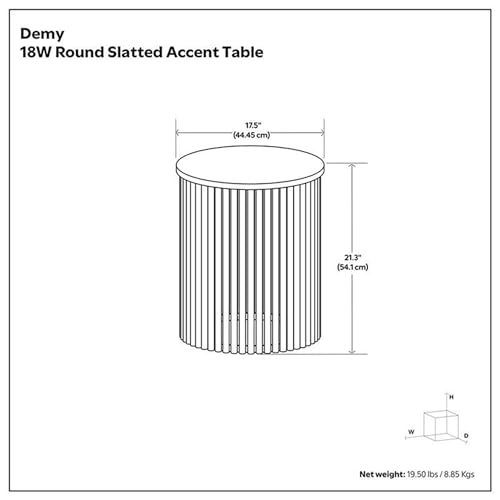SIMPLIHOME Demy 18" Wide Solid Wood and Metal Table in Earthtone/Ebony by SIMPLIHOME - Used condition - Image 9