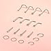 Hoement 18Pcs Unisex Stainless Steel Nose Rings and Clips S-Shaped L-Shaped Body Jewelry for Men Women Fashion Nose Piercing Accessories