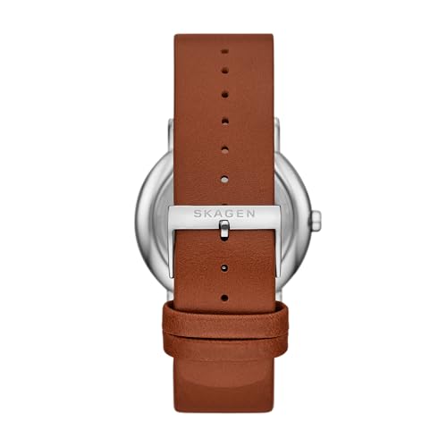 Skagen Men's Signatur Multifunction Brown Leather Watch (Model: SKW6942) by Skagen - Image 2