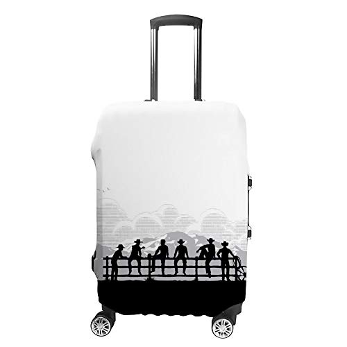 Housse de voyage pour bagages de 18 à 32 pouces motif cowboy