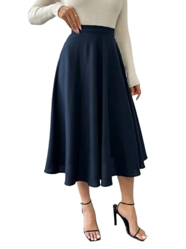 Women's Flowy Trendy Skirt Solid Color Casual Skirt