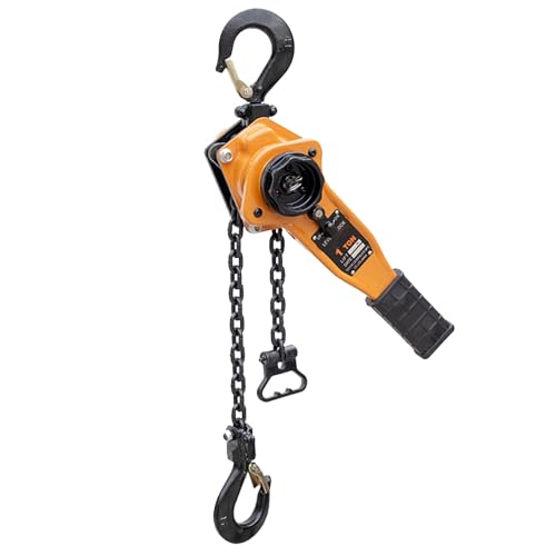 Palan à chaîne à levier robuste avec frein à double cliquet Palan à levier manuel Chaîne en acier au manganèse G80 Crochet rotatif à 360 degrés Palan à levier à cliquet pour applications de levage e