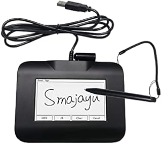 SMAJAYU Signature Pad USB Signature Capture Pads for Windows 7,8,10,11 Computer Laptop(with LCD Backlits)
