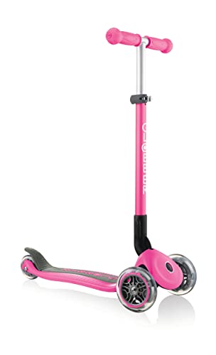 Globber Primo Foldable, Patinete De Tres Ruedas Niñas, Rosa (Pink), Talla Única