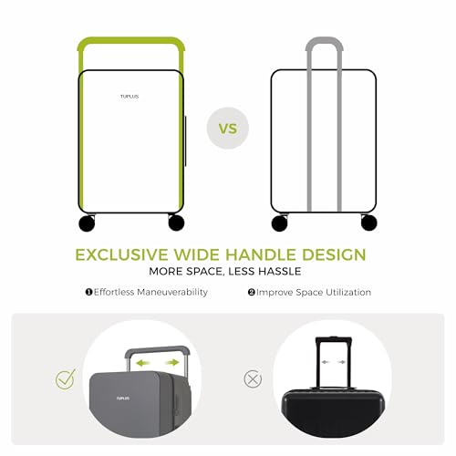 TUPLUS Suitcase Lightweight Luggage Hard Shell Suitcase with 4 Spinner Wheels Hold Check in Travel Case with TSA Lock,TRUNK Series3