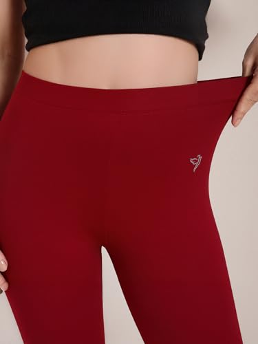 Image of TWIN BIRDS Tailored Cut and Classic Fit Super Stretchable Elastane Fabric Churidar Leggings for Women