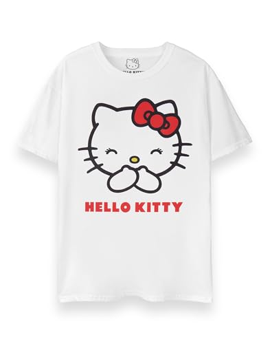 Hello Kitty Womens T-Shirt | Ladies Classic Kitten Short Sleeve