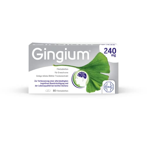 Gingium 240 mg Filmtabletten 80 St: Bei Vergesslichkeit frühzeitig handeln* - pflanzlich & gut verträglich