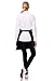 Chef Works Unisex Half Bistro Server Apron, Black/White Pinstripe, One Size