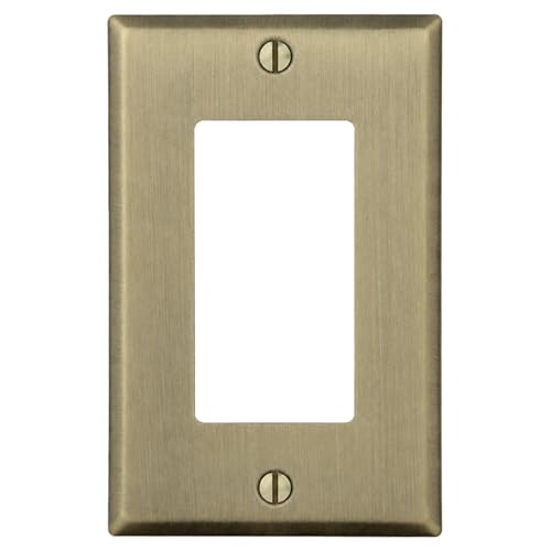 Rio Salto BRASS ロッカーライトスイッチカバープレート デコレーター パドル GFCIコンセントカバー ウォールプレート ヴィンテージ アンティーク つや消しゴールドメタル — シグネチャーコレクション、中型サイズ 3.15インチ x 4.9インチの商品画像（Amazon）