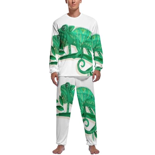 Pyjama homme haut et bas Caméléon Vert aux finitions premium