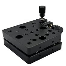 Optical Dual Axis Manual Tilting Table, Precision Angle Displacement Stage Tilt Fine-Tuning Working Platform Sliding Table