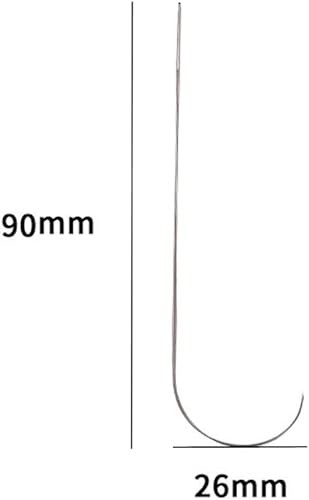 Miniatura 2 de 10 agujas curvadas de acero inoxidable para cuentas de ojo grande, agujas curvadas para manualidades, agujas de coser curvas, agujas de coser