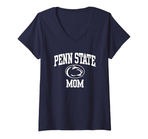 Womens Penn State Nittany Lions Mom Icon Navy Officially Licensed V-Neck T-Shirt
