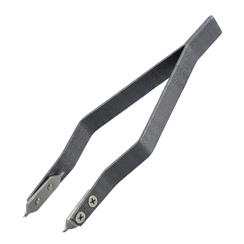 V Shaped Watch Spring Bar Tweezers Silver Aluminum Alloy Watch Band Strap Removal Installation Tool Professional Watch Repair Accessory for Watchmakers DIY Repairers Precision Maintenance Work
