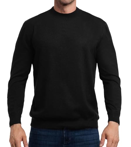 Fioboc Men's Crewneck Sweater Casual Pullover Sweater Slim Fit Lightweight Long Sleeve Knit Sweater S-4XL