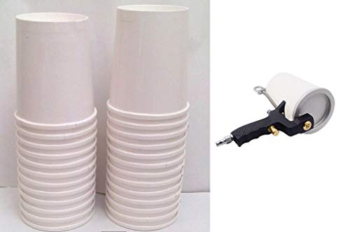 32oz Gelcoat Gun Double Poly Paper Containers, 32 Oz, White. Gel Coat Gun Hd Plastic Cups Professional Grade Cup Gun Cup, Sprays Gelcoat 32oz Gelcoat Gun DoublePoly Paper Containers (20pcs) 