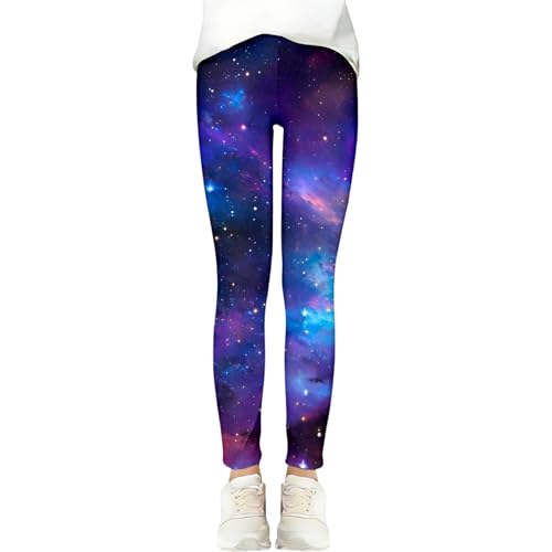 Leggings térmicos de Cintura Alta con Forro Polar Suave para niñas, Mallas de Invierno elásticas y cálidas para niños pequeños, Ideales para Juego Diario y Actividades al Aire Libre (A, 8-10 Years)