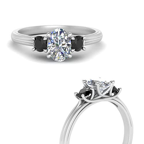 Image of Choose Your Gemstone Classic Three Stone Ring 925 Sterling Silver Oval Shape 3 Stone Engagement Rings Everyday Jewelry Wedding Jewelry Handmade Gifts for Wife US Size 4 to 12