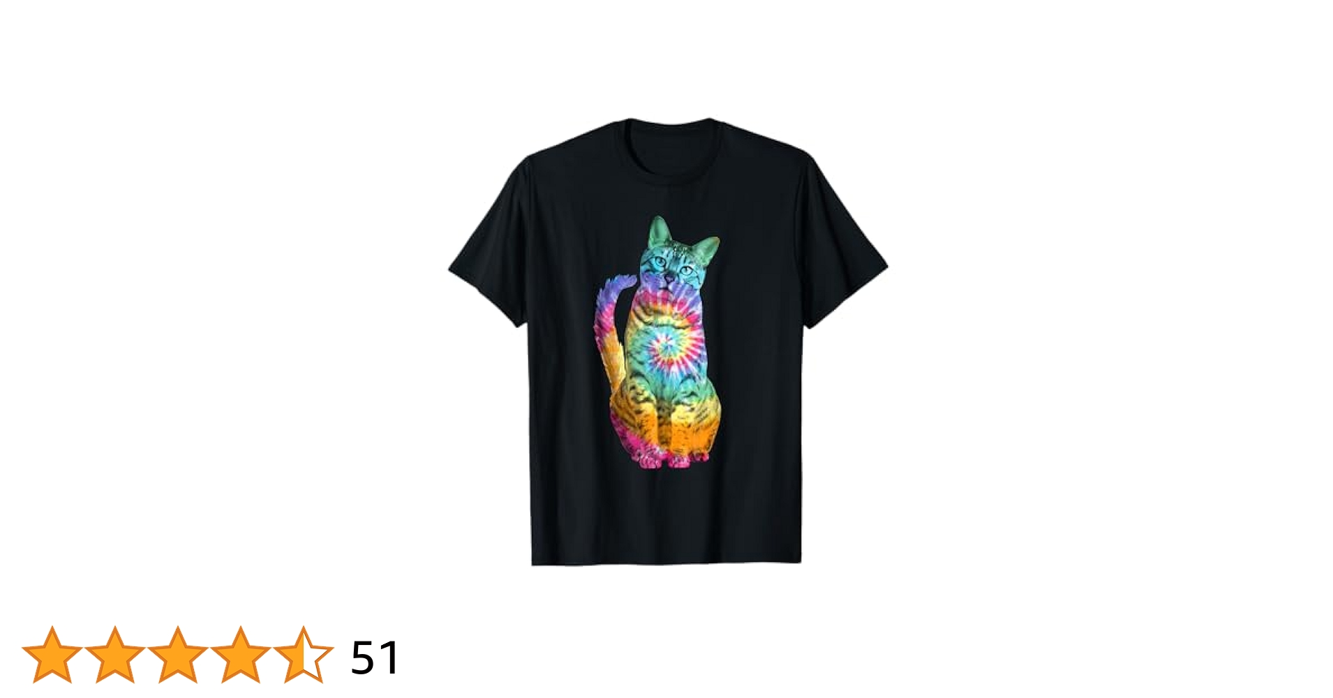 Amazon.com: Tie Dye Cat T-Shirt T-Shirt for Men Women Girls