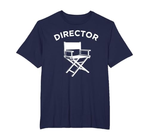 Movie Director Chair Filmmaker Film Directing T-Shirt, Men's Big and Tall, Navy Blue, 4X Tall