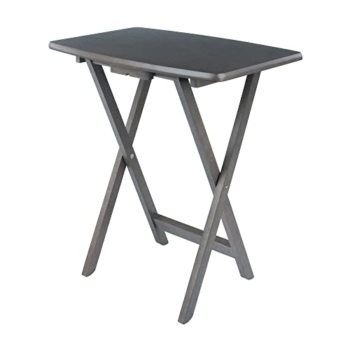 Winsome Dorian 5Pc Oversized Snack Table Set, Oyster Gray (Brown Base) (Replace Color May Vary). #TOP6
