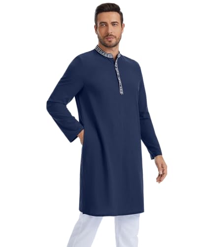 Caftan lin homme LVCBL la robe abaya rétro au confort absolu - 3