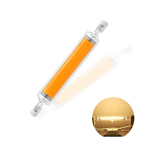 R7S LED Bulb 118mm, 10W Dimmable LED Bulb, 360° Beam Angle, COB Light Source, Warm White 220V